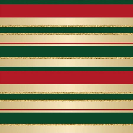 Saco Presente metalizado - Sofisticação Listras 20x29cm - 50 Unidades - Cromus Natal -
