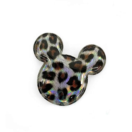 Aplique Urso Prata Animal Print Decorativo - 2 Un - Artegift - Rizzo