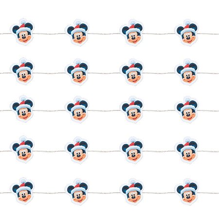 Cordão 20 Leds Mickey Natal Branco e Preto 220cm 2AA - 01 Unidade - Cromus - Rizzo