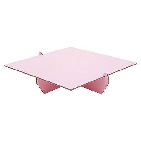 Bandeja Desmontável Quadrada - Rosa Boneca Magia - 01 unidade - Mesa Festa - Rizzo