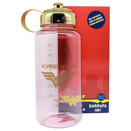 Garrafa Jumbo Mulher Maravilha Liga da Justiça - DC Original - 1L - 01 Un - Rizzo