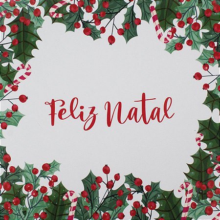Guardanapo de Papel Feliz Natal Azevinhos 32,5cm - 20 folhas - Cromus Natal