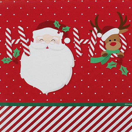 Guardanapo de Papel Papai Noel HoHoHo 32,5cm - 20 folhas - Cromus Natal