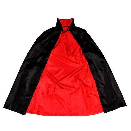 Capa de Vampiro - Halloween - Preto e Vermelho - Adulto - 01 unidade - Rizzo