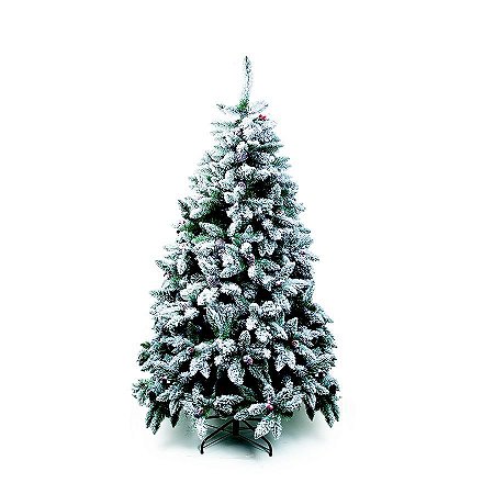 Árvore de Natal Mont Blanc Nevada Verde 2,10m - 01 unidade - Cromus Natal - Rizzo
