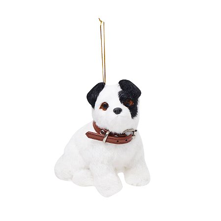 Enfeite para Pendurar Pelúcia Cachorro Fox Terrier - 01 unidade - Cromus Natal - Rizzo