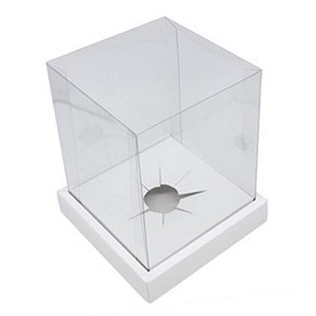 Caixa Ovo em Pé com Moldura - Ovos de 250g a 350g - 15cm x 15cm x 18,5cm - Branco - 5unidades - Assk - Rizzo