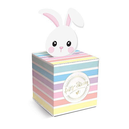 Caixa Pop Up Coelho Candy P 7x7x7cm - 10 unidades - Cromus Páscoa - Rizzo