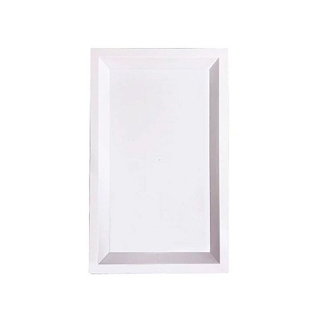 Bandeja retangular Plástico Branca - 31x19x2cm - 1 unidade - Rizzo