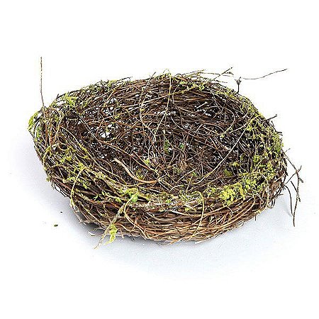 Ninho em Rattan Verde Rústico - M 16cm - Linha Rustic - Cromus Páscoa Rizzo Embalagens