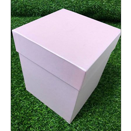 Caixa Rigida G Rosa 16x16x20 - 01 unidade - Rizzo