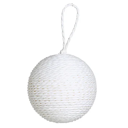 Kit Bolas Cordas Branca 10cm - 04 unidades - Cromus Natal - Rizzo