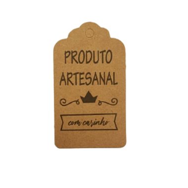 Tag Decorativa Kraft com Furo - Produto Artesanal - 10 unidades - Rizzo