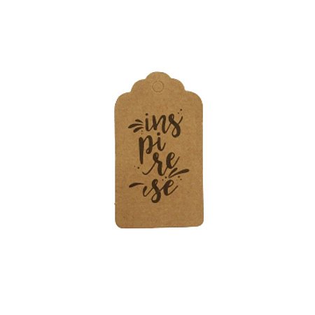 Tag Decorativa Kraft com Furo - INSPIRE-SE - 10 unidades - Rizzo