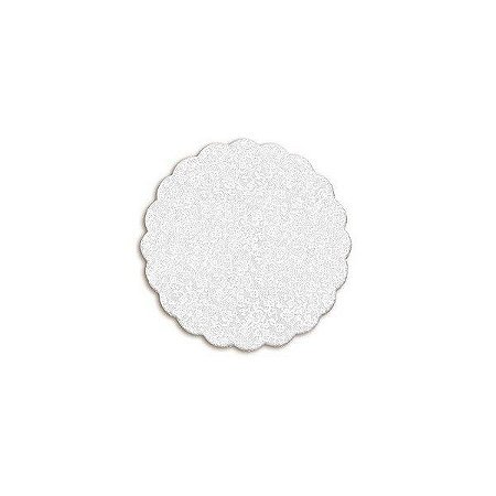 Fundo Rendado Redondo Branco 7cm (761100)- 100 unidades - Cromus - Rizzo Embalagens