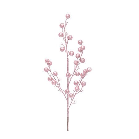 Galho de Frutas Com Glitter - Rose - 1 Unidade - Cromus - Rizzo