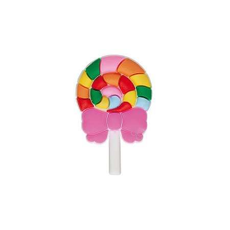 Aplique Pirulito Laço Silicone - 3,5cm - 4 Un - Artegift - Rizzo