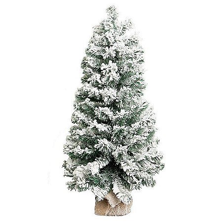 Mini Pinheiro Verde Nevada Base Juta 60cm - 01 unidade - Cromus Natal - Rizzo