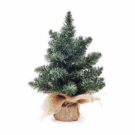 Mini Pinheiro Verde Base Juta 45cm - 01 unidade - Cromus Natal