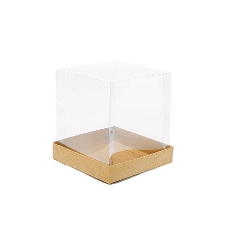 Caixa Mini Bolo Kraft 20X20X19cm com 10 un. Cromus Profissional