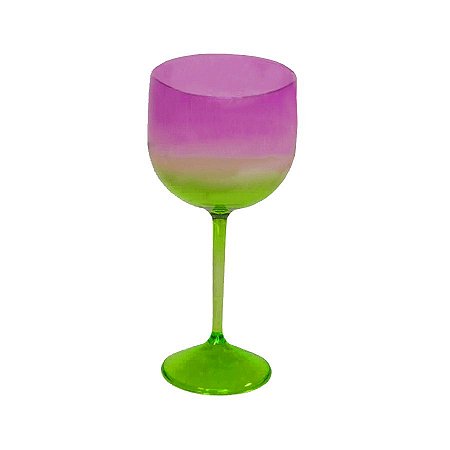 Taça Gin Acqua com 550ml Degradê Verde e Roxo - Rizzo