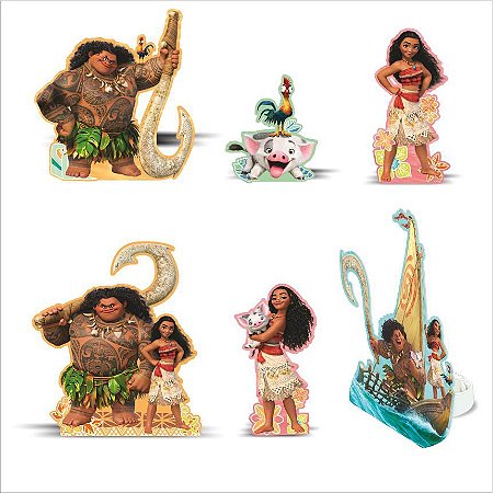 Kit Enfeite Impresso em EVA - Moana - 01 unidade - Piffer-  Rizzo