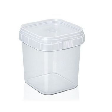 Pote com Lacre Quadrado 500ml - Plastilânia