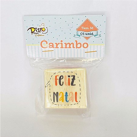 Carimbo de Madeira - Natal - Feliz Natal M - 1 UN - Rizzo