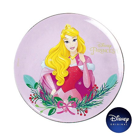 Sousplat Natalino - Princesa A Bela Adormecida - 33cm - 1 UN - Disney Original - Cromus - Rizzo