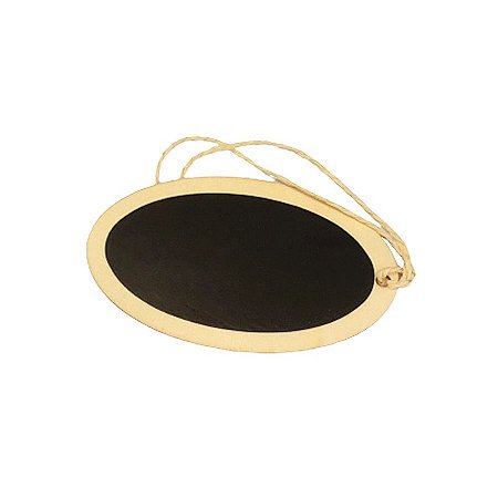 Tag Oval Lousa em Madeira com 3 un - ArtLille Rizzo