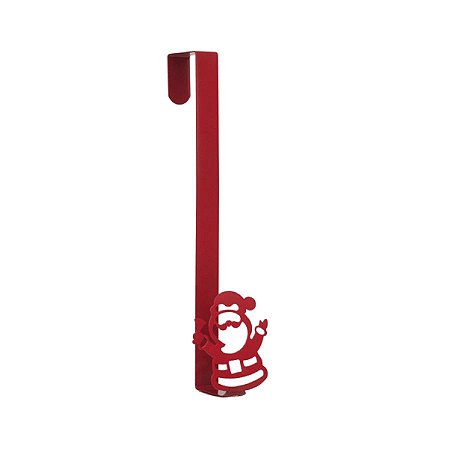 Suporte para Guirlanda Papai Noel Vermelho - 01 unidade Cromus Natal