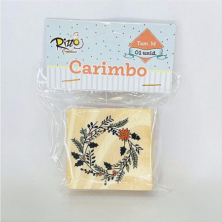 Carimbo de Madeira - Natal - Guirlanda M - 1 UN - Rizzo