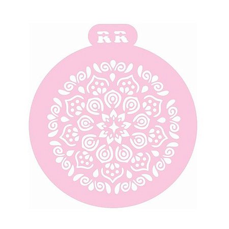 Stencil Redondo Flores e Borboletas - Ref.3037 - 1 unidade - RR Cortadores - Rizzo