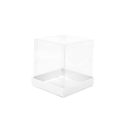 Caixa Mini Bolo Branca 15X15X16cm com 10 un. Cromus Profissional