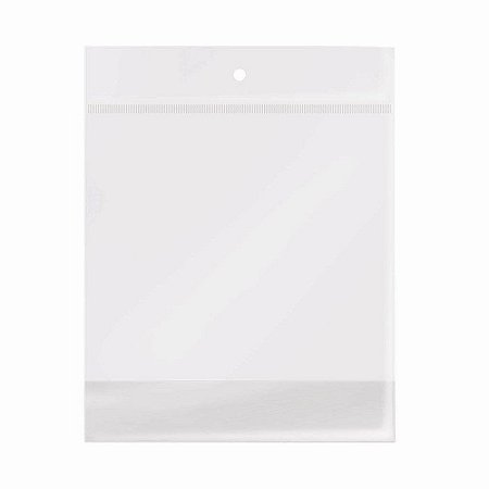 Saco adesivado com Furo 7,5x13cm - 100 unidades - Cromus Embalagens
