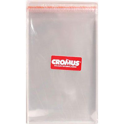 Saco adesivado 8x8cm - 100 unidades - Cromus Embalagens