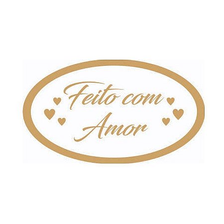 Etiqueta Adesiva Feito com Amor com 100 un. Rizzo
