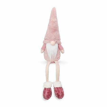 Boneco Natalino - Kringle Sentado - Rosa - 01 UN - Cromus - Rizzo
