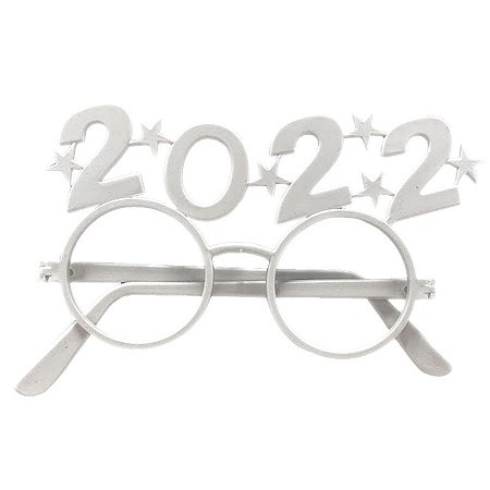 Óculos 2022 Branco para Reveillon Ano Novo - 01 Unidade - Rizzo