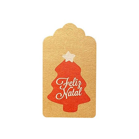 Tag Natalina - Árvore Feliz Natal - 10 UN - Massai - Rizzo