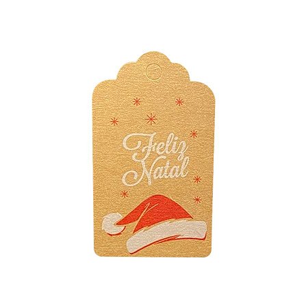 Tag Natalina - Gorro Feliz Natal - 10 UN - Massai - Rizzo