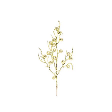 Galho de Frutas Glitter  - Dourado - 1 unidade - Cromus Natal -