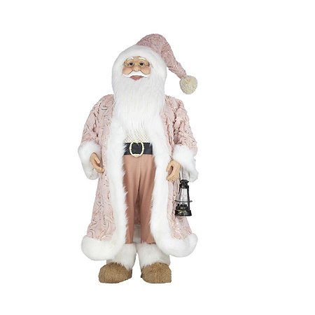 Papai Noel em Pé - Rosa Candy - 85cm  - 01 unidade - Cromus Natal - Rizzo