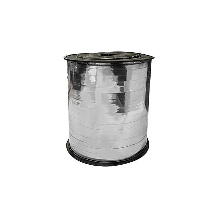 Fitilho Decorativo Metalizado 200m - Prata - 01 Unidade - Artlille