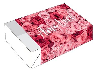 Caixa Divertida Rosas Amo Você Ref. 2279 - 6 doces com 10 un. Erika Melkot Rizzo Confeitaria