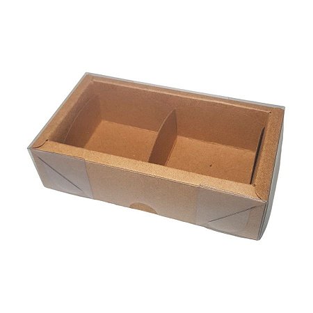 Caixa 2 divisórias Kraft - 6,2x12,8x4cm - 5 un - Assk Rizzo
