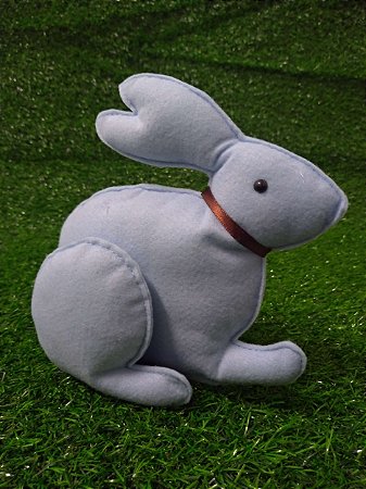 Coelho com 3 Pés Azul em Feltro - 01 unidade - Pé de Pano - Rizzo Festas