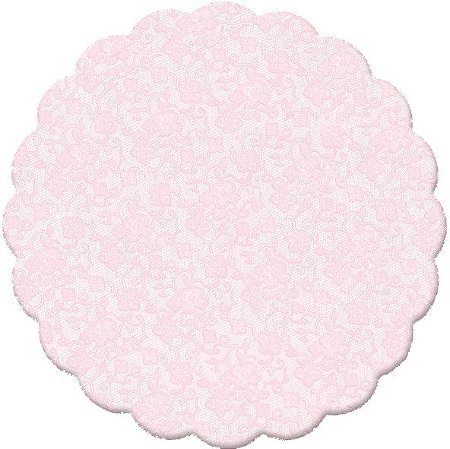 Fundo Rendado Redondo Rosa 9cm - 100 unidades - Cromus -  Embalagens