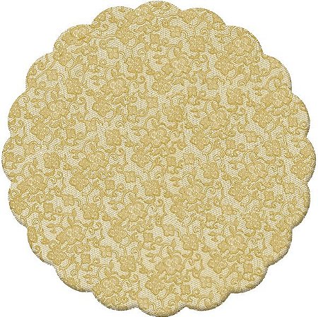 Fundo Rendado Redondo Ouro 9cm (761007) - 100 unidades - Cromus - Rizzo