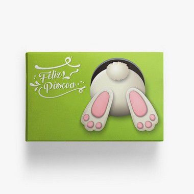 Caixa para Doces Coelho Verde 10u Ref.6667 - Miss Embalagens - Rizzo Confeitaria